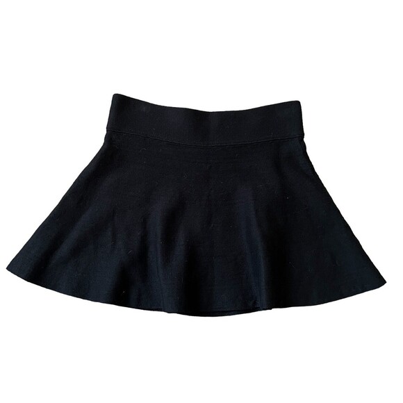 Talula‎ Aritzia Knit Flounce Mini Skirt Womens XS 100% Cotton Black - Picture 5 of 7